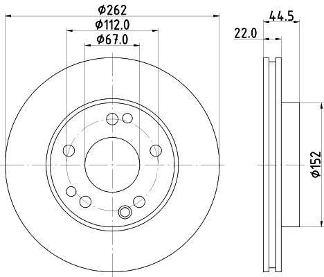 HELLA PAGID Jarrulevy 8DD 355 101-461